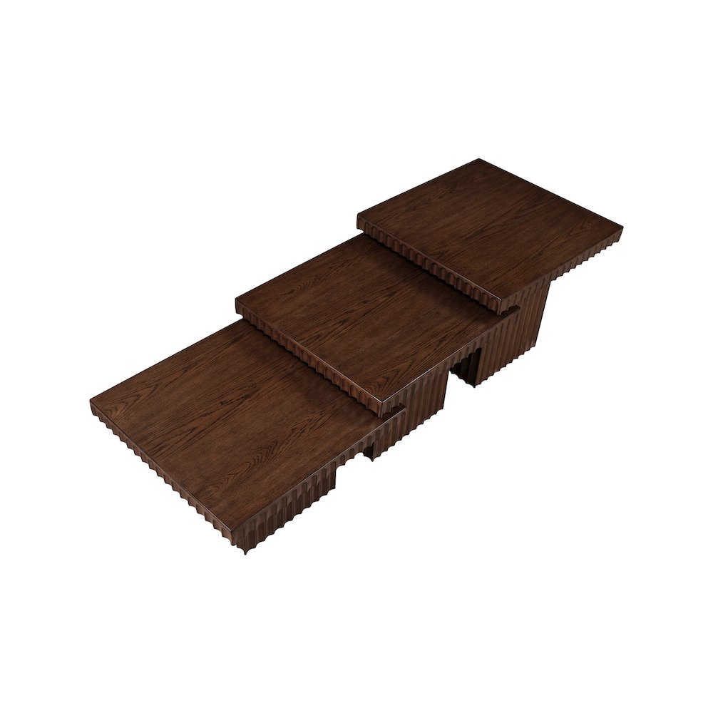 Spencer Brown Oak Veneer Coffee Table. Picture 9