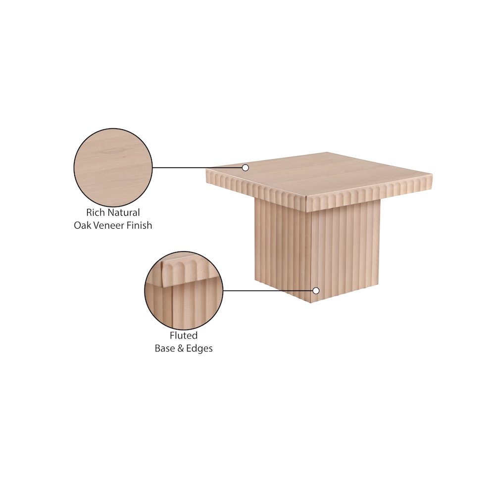 Spencer Natural Oak Veneer Coffee Table. Picture 9