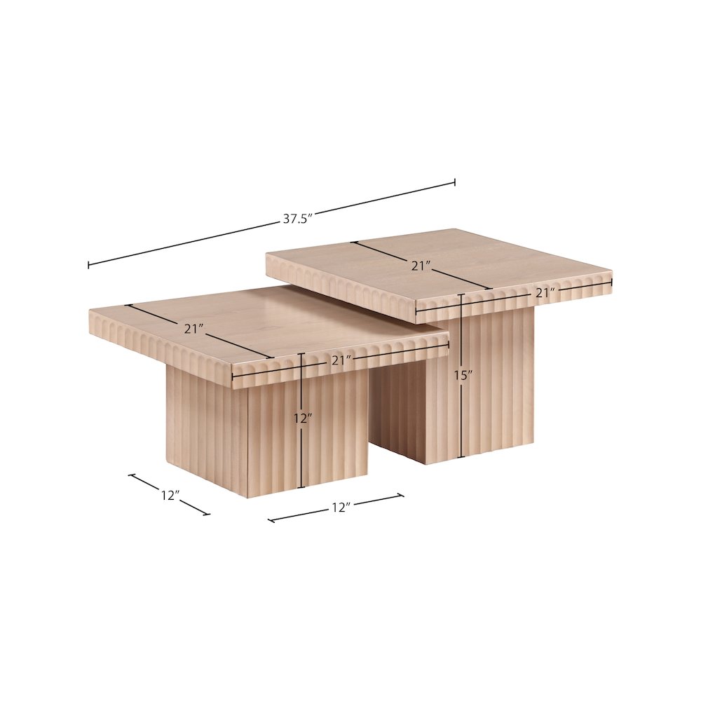 Spencer Natural Oak Veneer Coffee Table. Picture 8