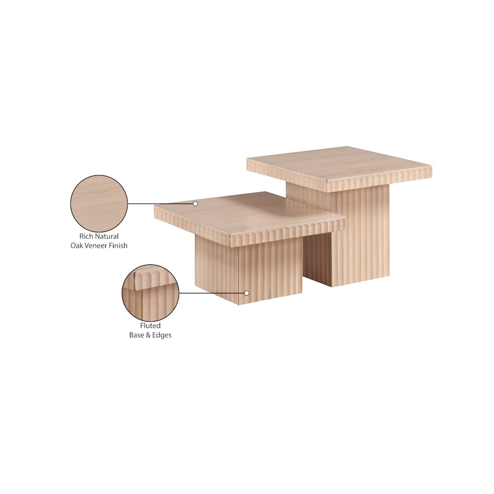 Spencer Natural Oak Veneer Coffee Table. Picture 9