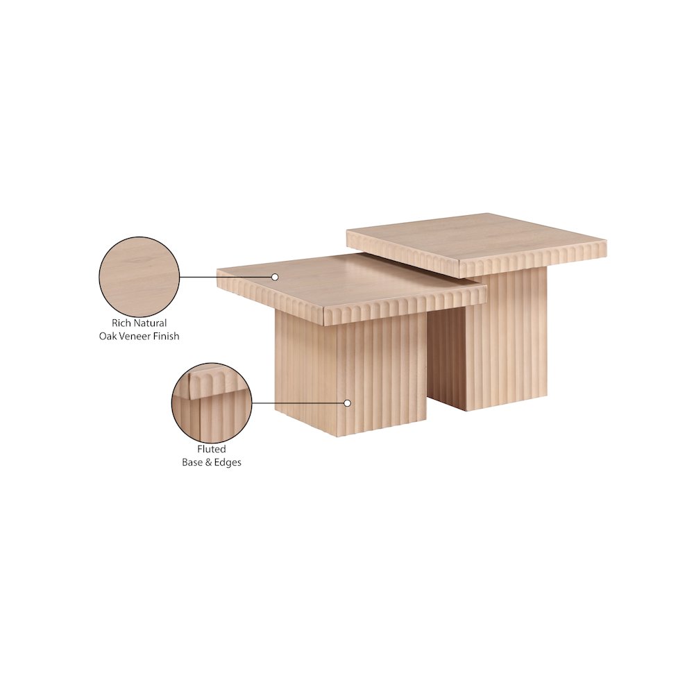 Spencer Natural Oak Veneer Coffee Table. Picture 9