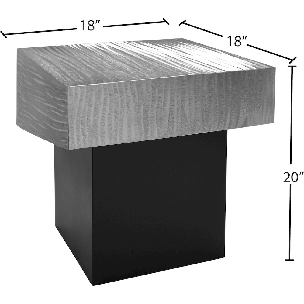 Palladium Silver End Table. Picture 8