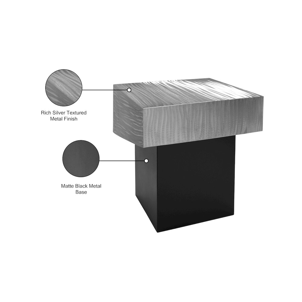 Palladium Silver End Table. Picture 9