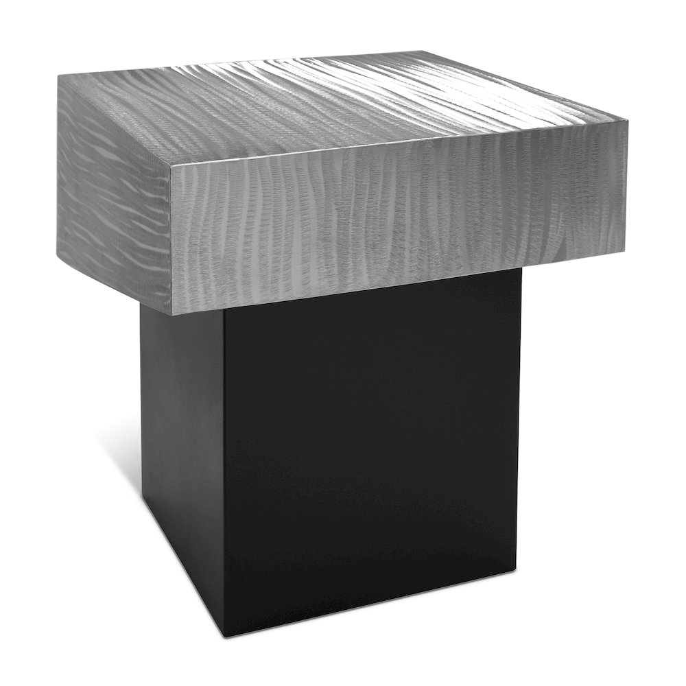 Palladium Silver End Table. Picture 1