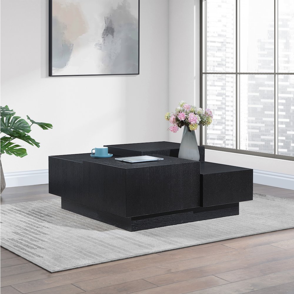 Mateo Black Coffee Table. Picture 2