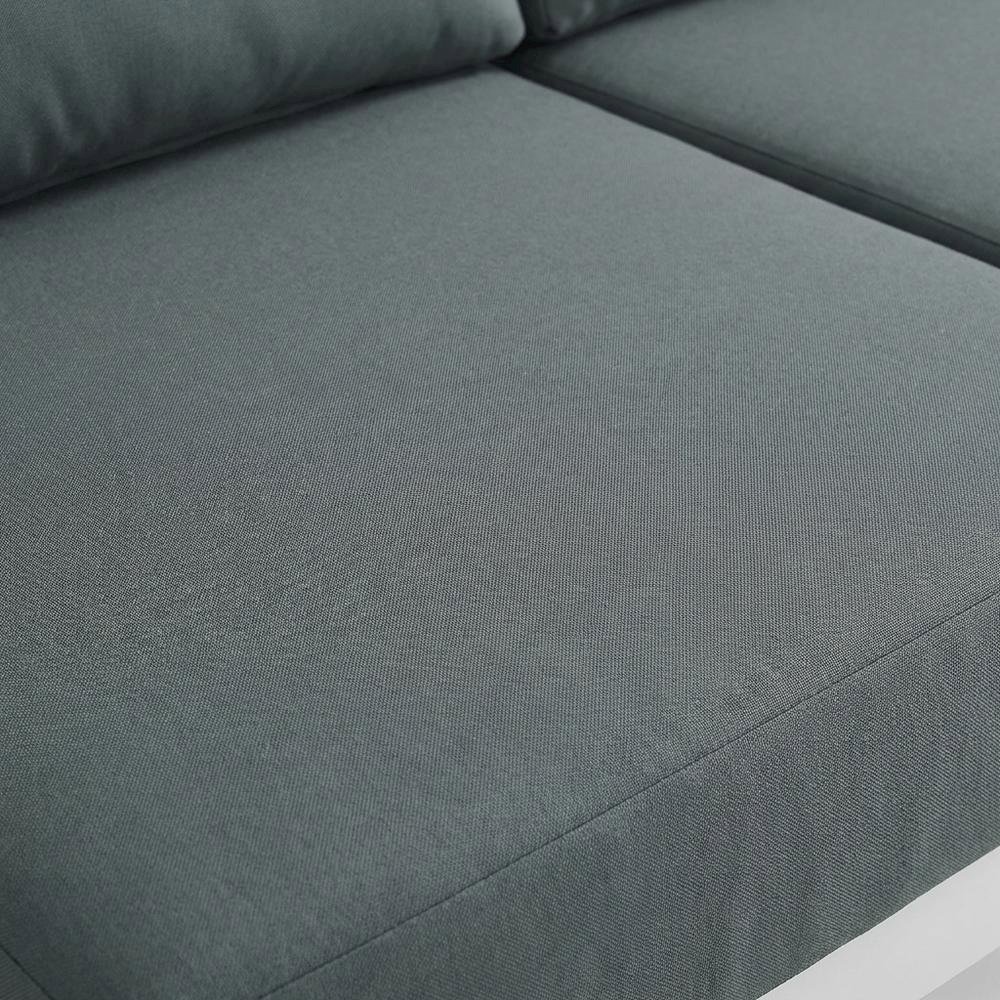 Gray Fabric Outdoor Modular Sofa With Contemporary Style And Cushioned Seat. Picture 5