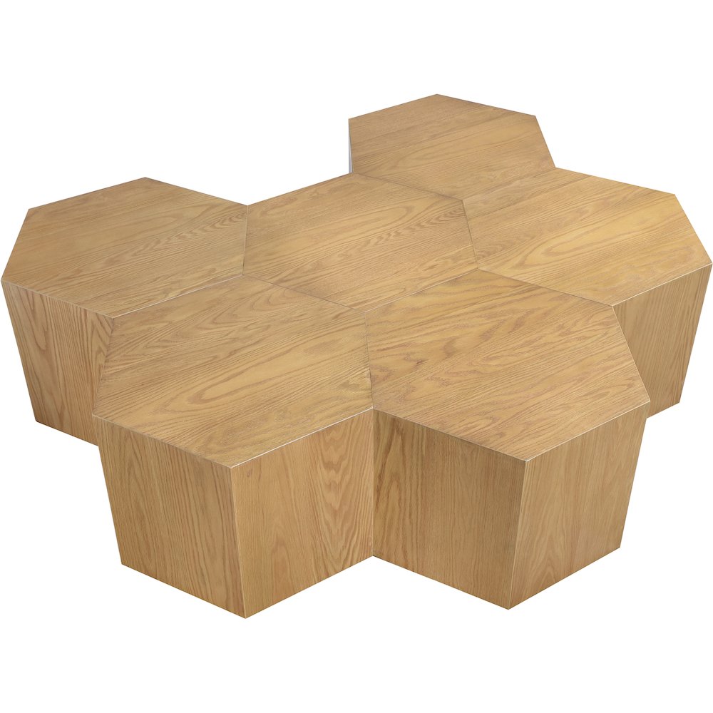Eternal Natural Oak Wood 6pc. Modular Coffee Table. Picture 8
