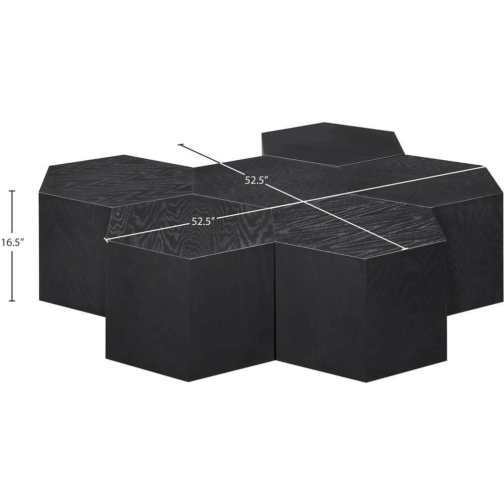 Eternal Black Oak Wood 7pc. Modular Coffee Table. Picture 5