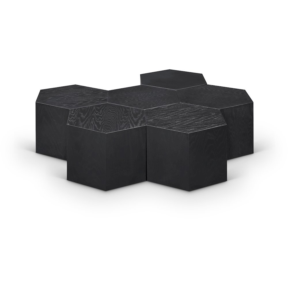 Eternal Black Oak Wood 7pc. Modular Coffee Table. Picture 1