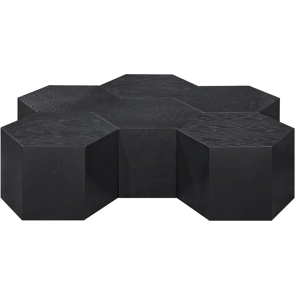Eternal Black Oak Wood 7pc. Modular Coffee Table. Picture 8