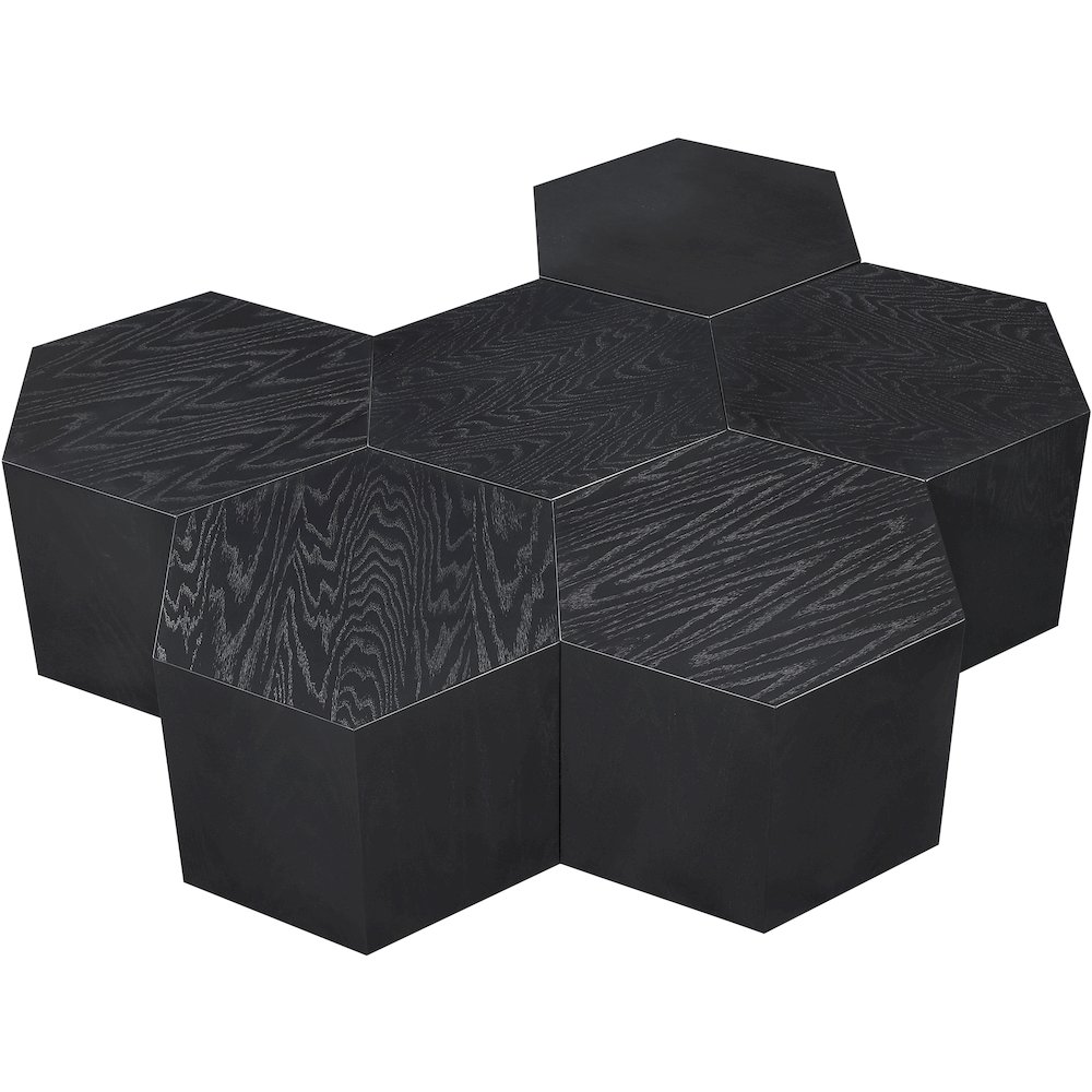 Eternal Black Oak Wood 7pc. Modular Coffee Table. Picture 4