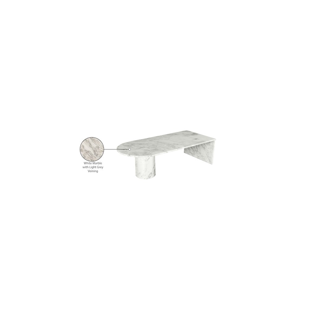Salerno White Coffee Table. Picture 8