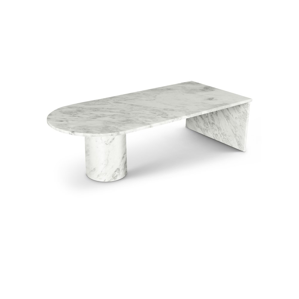 Salerno White Coffee Table. Picture 1