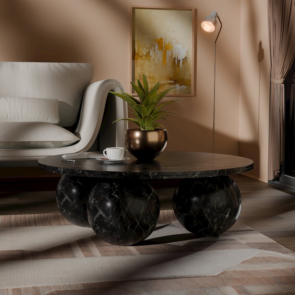 Spherical Black Coffee Table. Picture 2