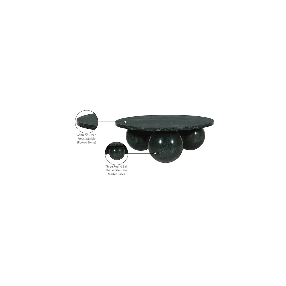 Spherical Green Forest Coffee Table. Picture 8