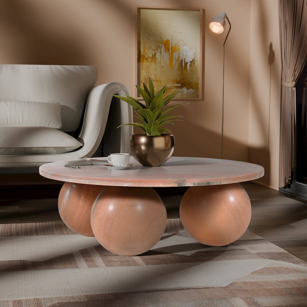 Spherical Pink Forest Coffee Table. Picture 2