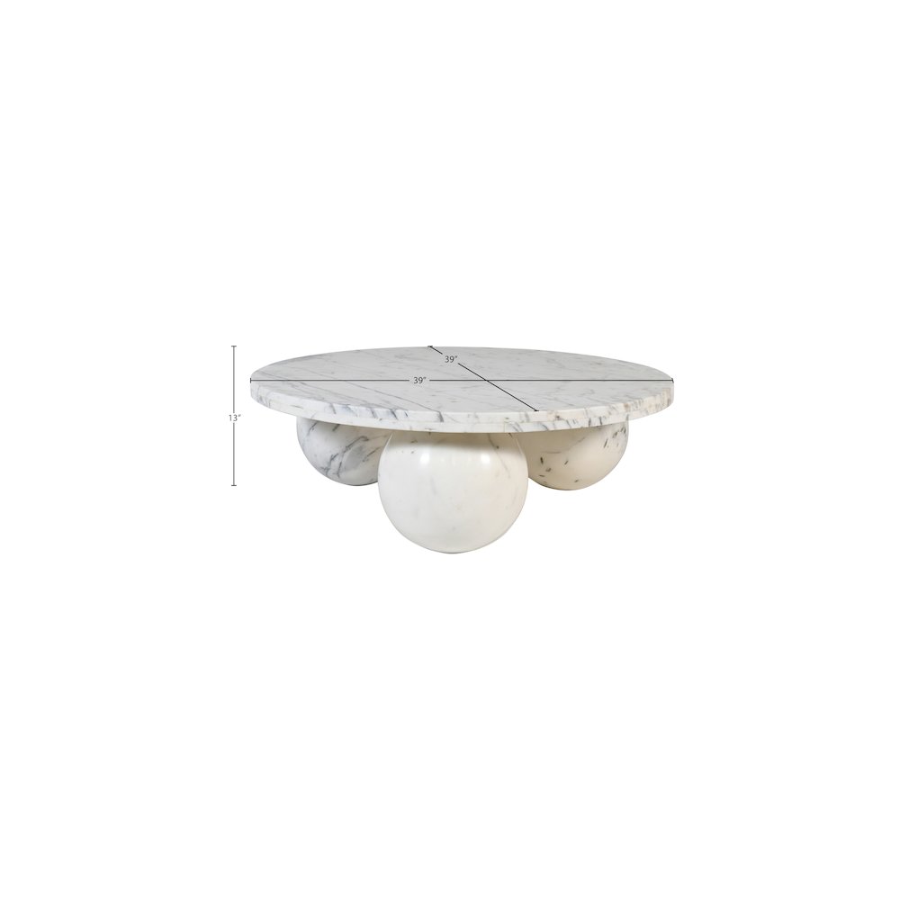 Spherical White Coffee Table. Picture 7