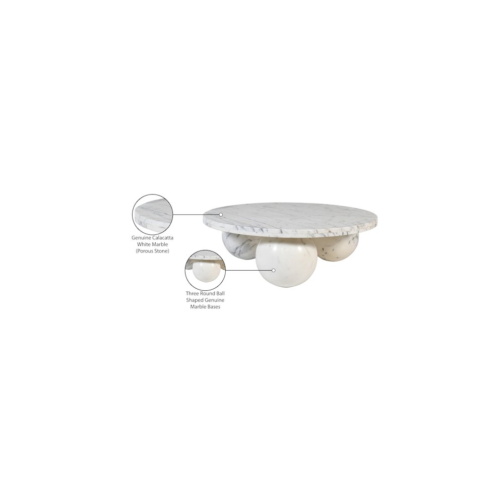 Spherical White Coffee Table. Picture 8