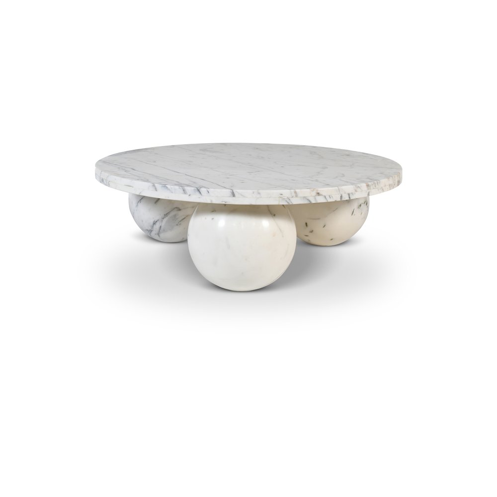 Spherical White Coffee Table. Picture 1