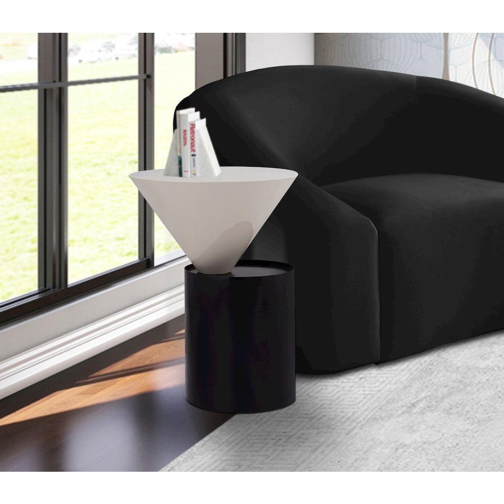 Damon White End Table. Picture 2