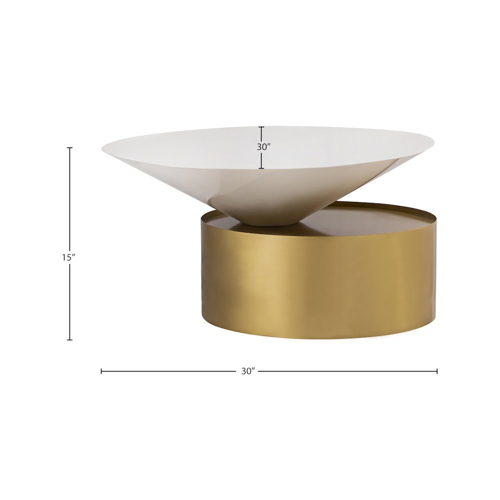 Damon White Coffee Table. Picture 7