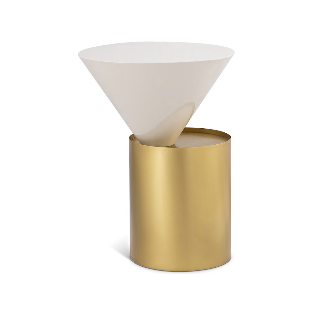 Damon White End Table. Picture 1
