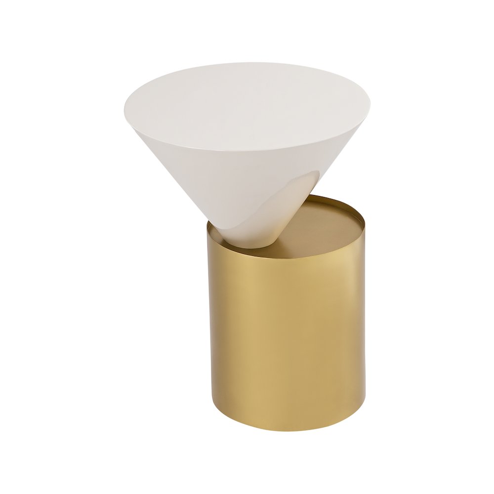 Damon White End Table. Picture 3