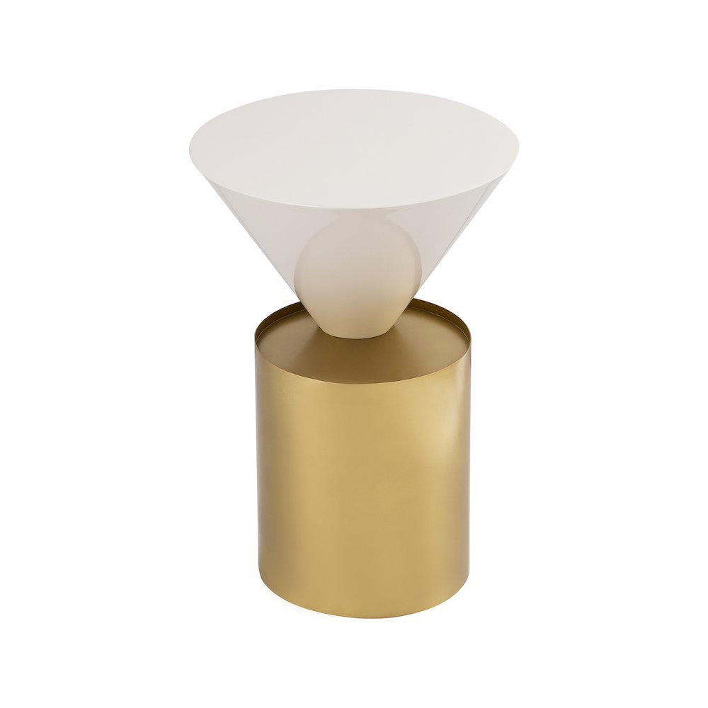 Damon White End Table. Picture 4