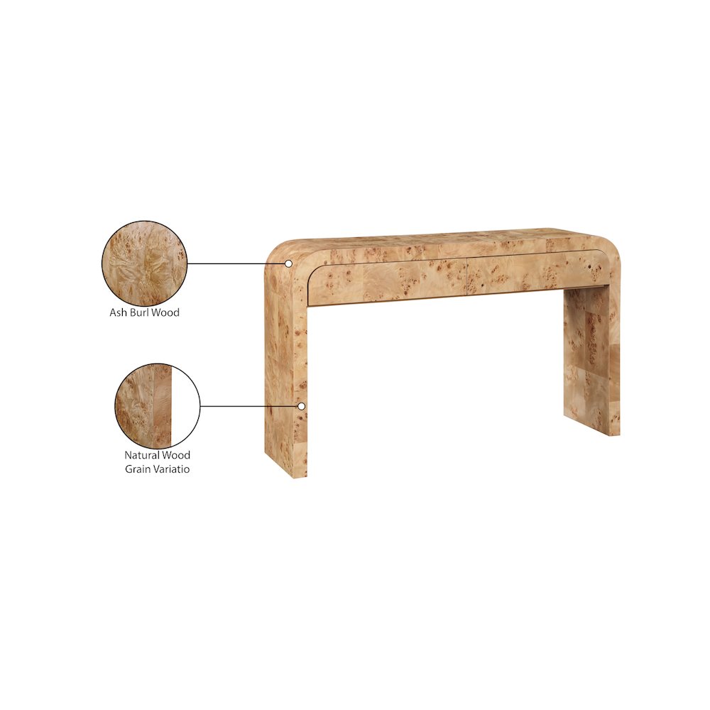 Cresthill Natural Ash Console Table. Picture 12