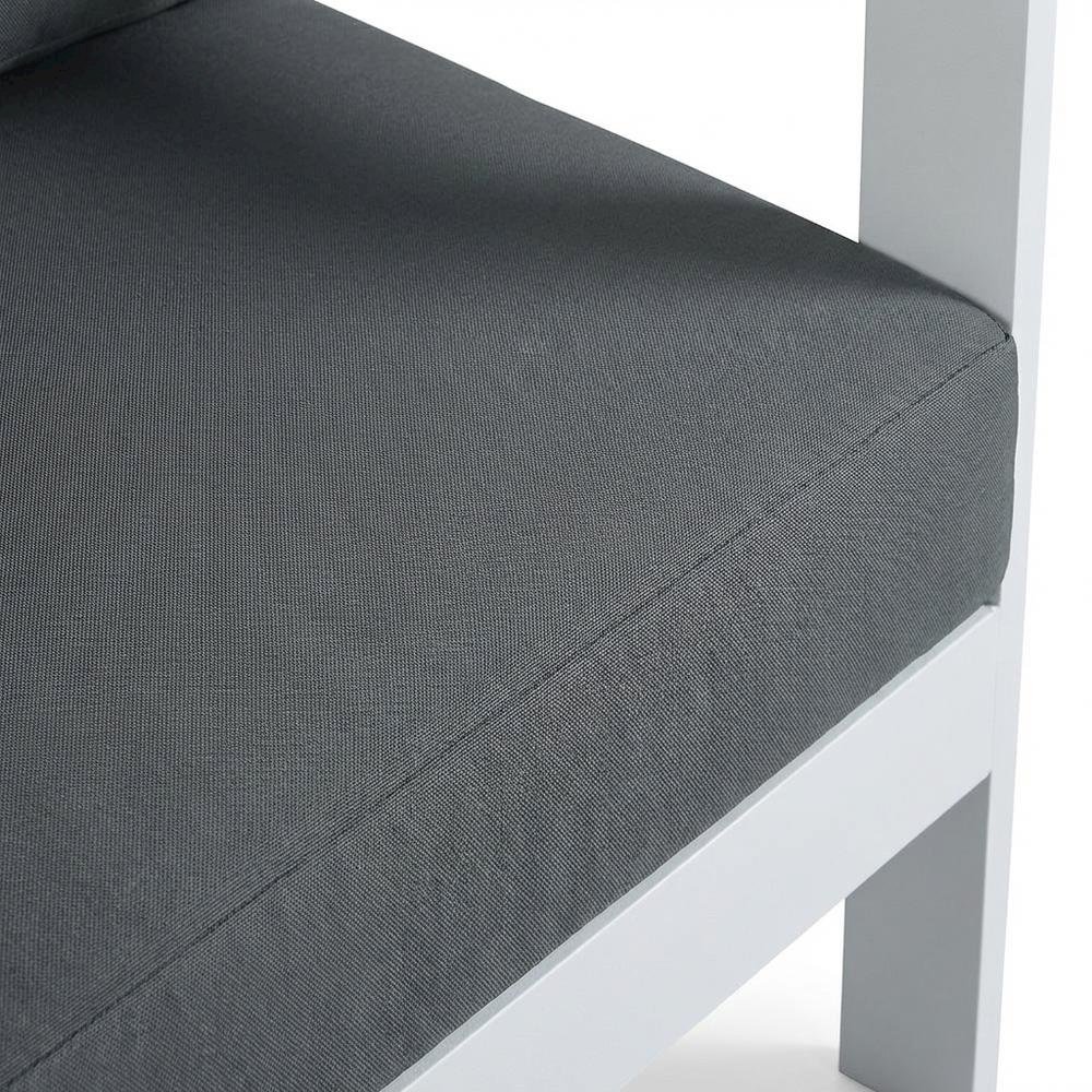 Gray Fabric Outdoor Modular Sofa With Contemporary Style For Patio Lounge. Picture 5