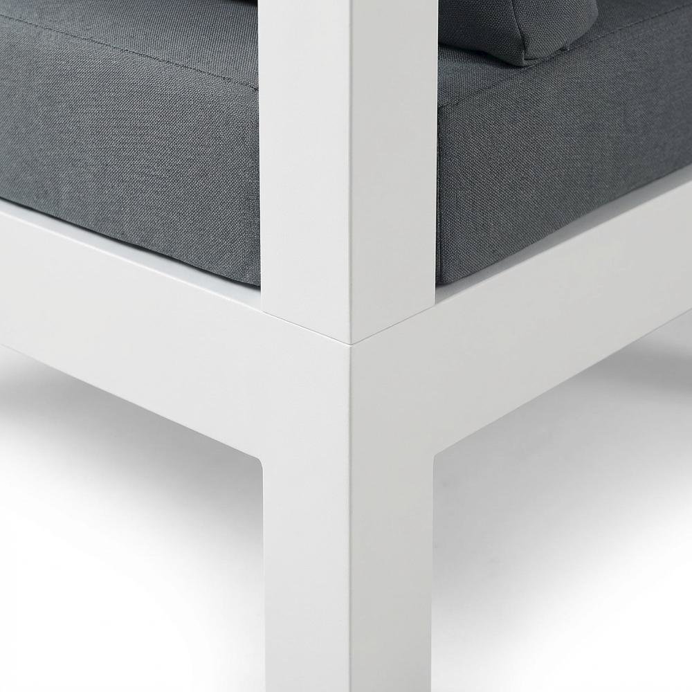 Gray Fabric Outdoor Modular Sectional With Contemporary Style. Picture 6