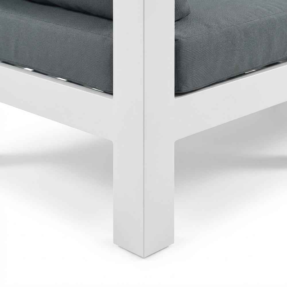 Gray Fabric Outdoor Modular Sectional With Contemporary Style For Patio. Picture 6