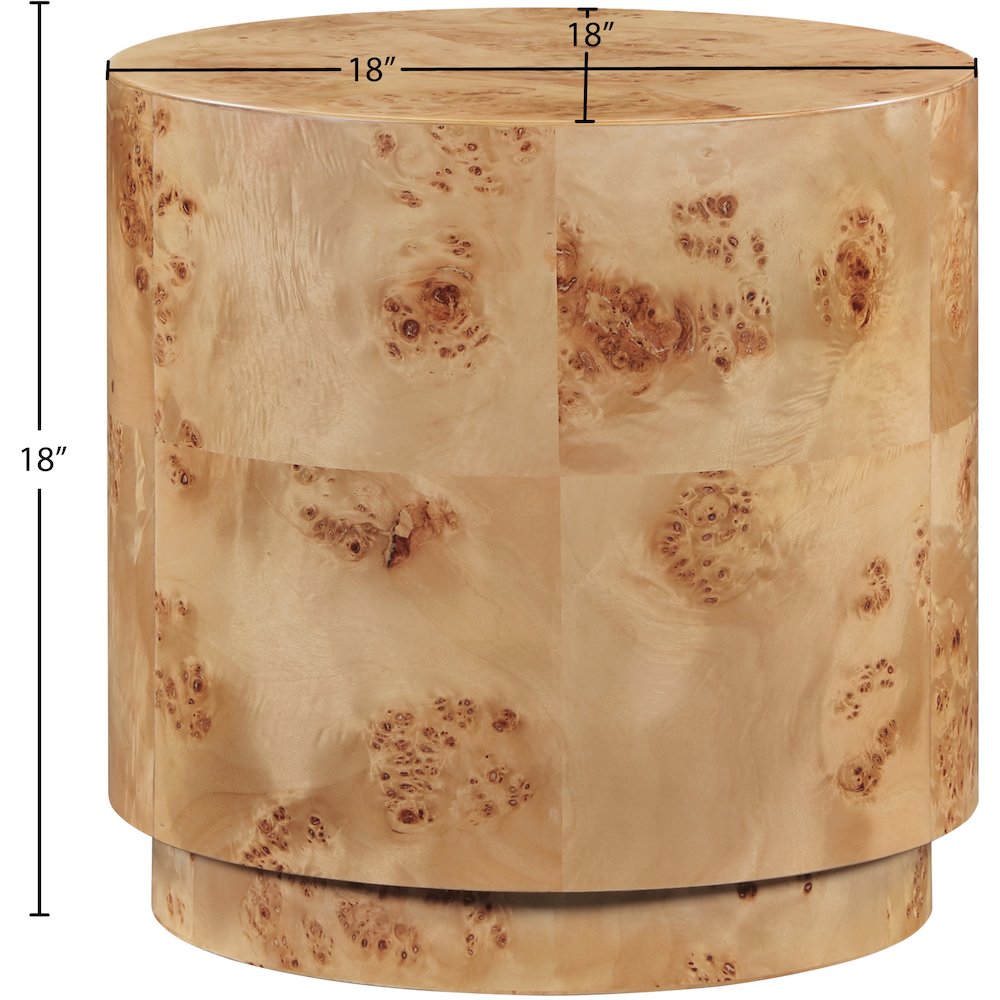 Burl Natural Ash End Table. Picture 8