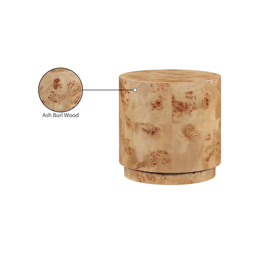 Burl Natural Ash End Table. Picture 9