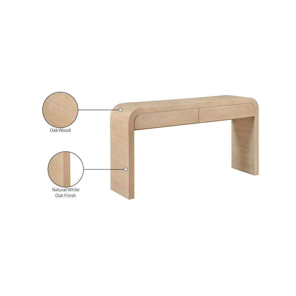 Cresthill White Oak Console Table. Picture 12