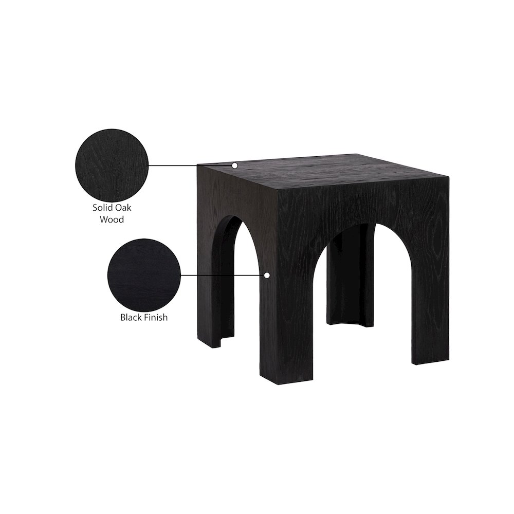 Arch Black End Table. Picture 6