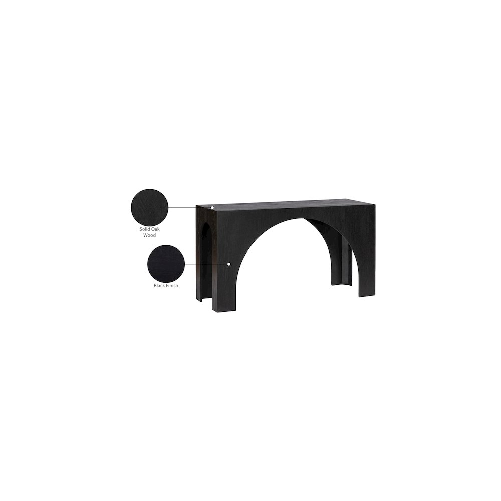 Arch Black Console Table. Picture 7