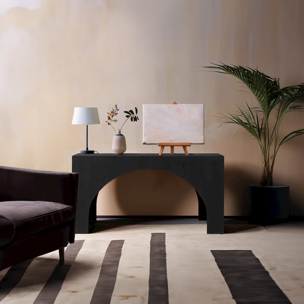 Arch Black Console Table. Picture 2