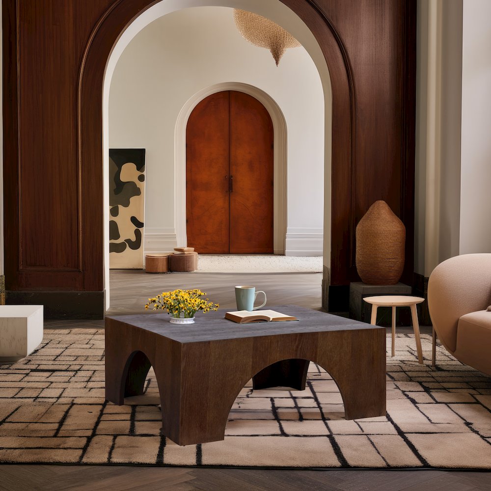 Arch Brown Coffee Table. Picture 2
