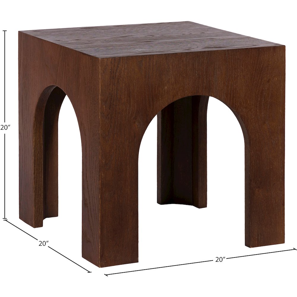 Arch Brown End Table. Picture 5