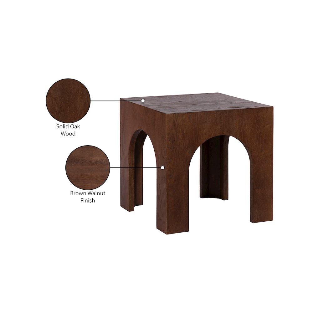 Arch Brown End Table. Picture 6
