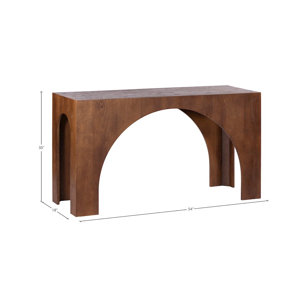 Arch Brown Console Table. Picture 6
