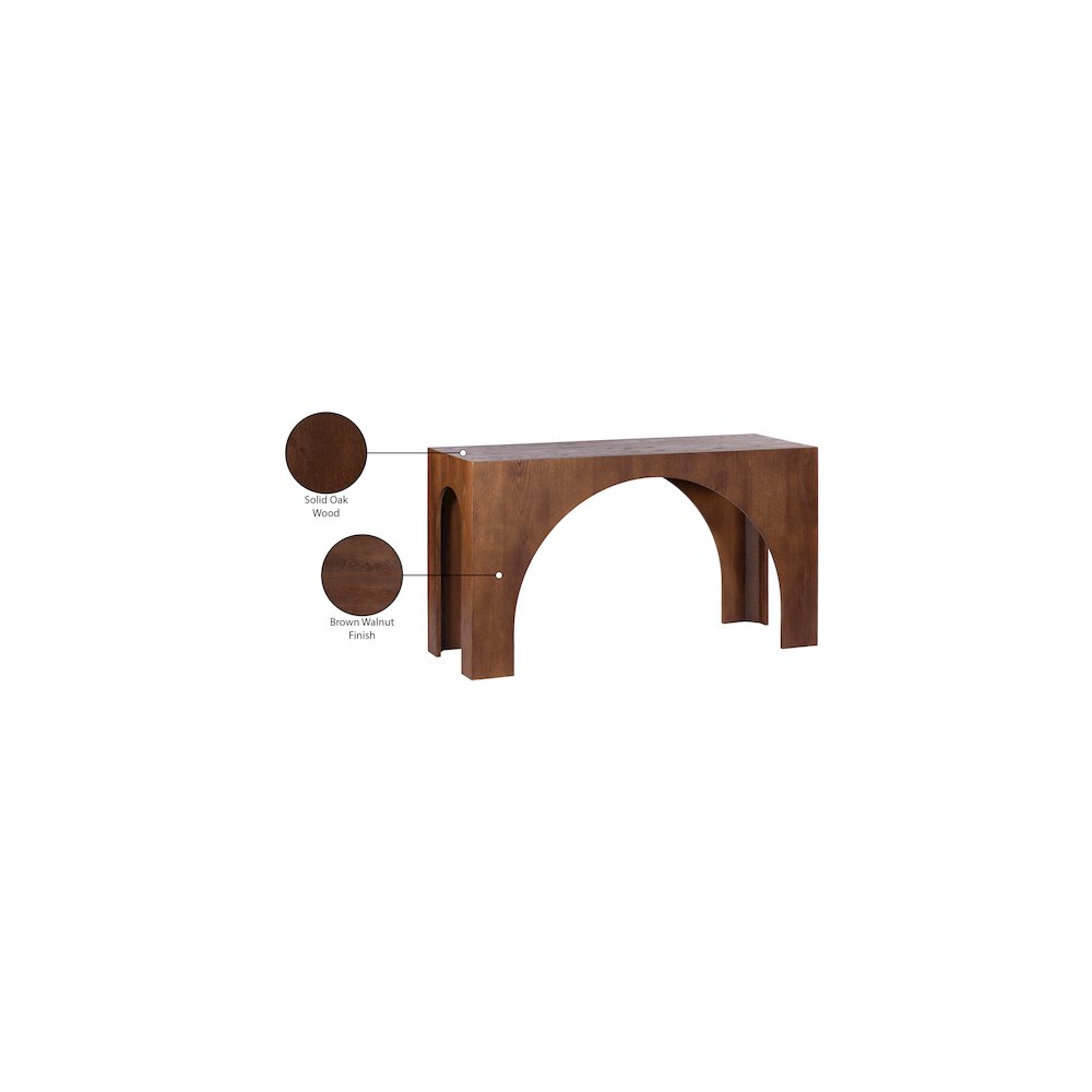 Arch Brown Console Table. Picture 7