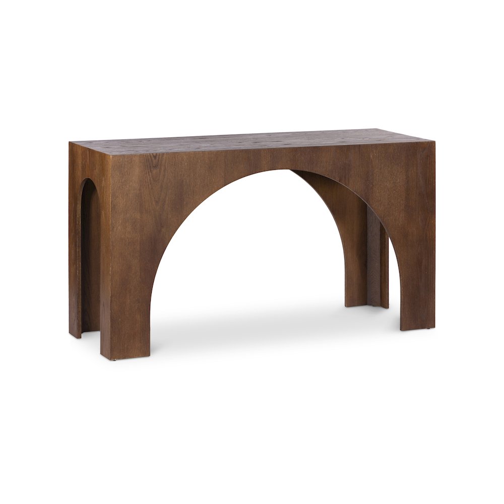 Arch Brown Console Table. Picture 1