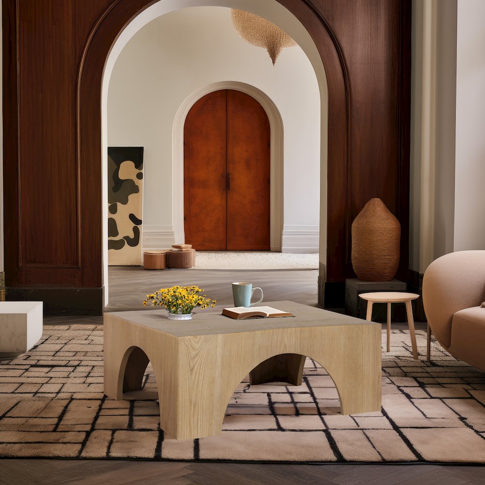 Arch Oak Coffee Table. Picture 2