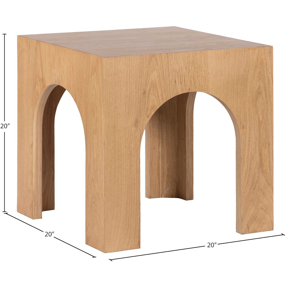 Arch Oak End Table. Picture 5