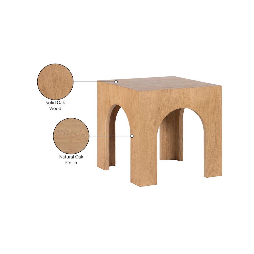 Arch Oak End Table. Picture 6