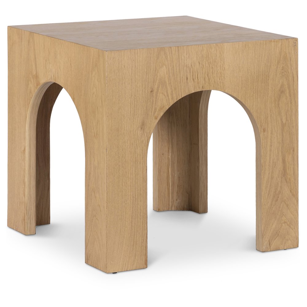 Arch Oak End Table. Picture 1