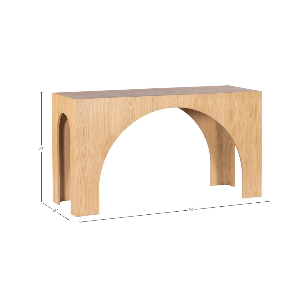 Arch Oak Console Table. Picture 6