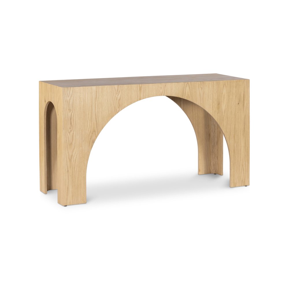 Arch Oak Console Table. Picture 1